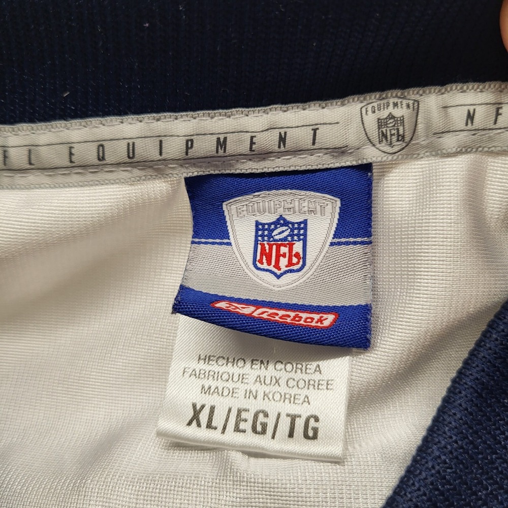 VTG Marshall Faulk Jersey Reebok St Louis Rams Football White NFL On Field Y2K - Picture 5 of 13